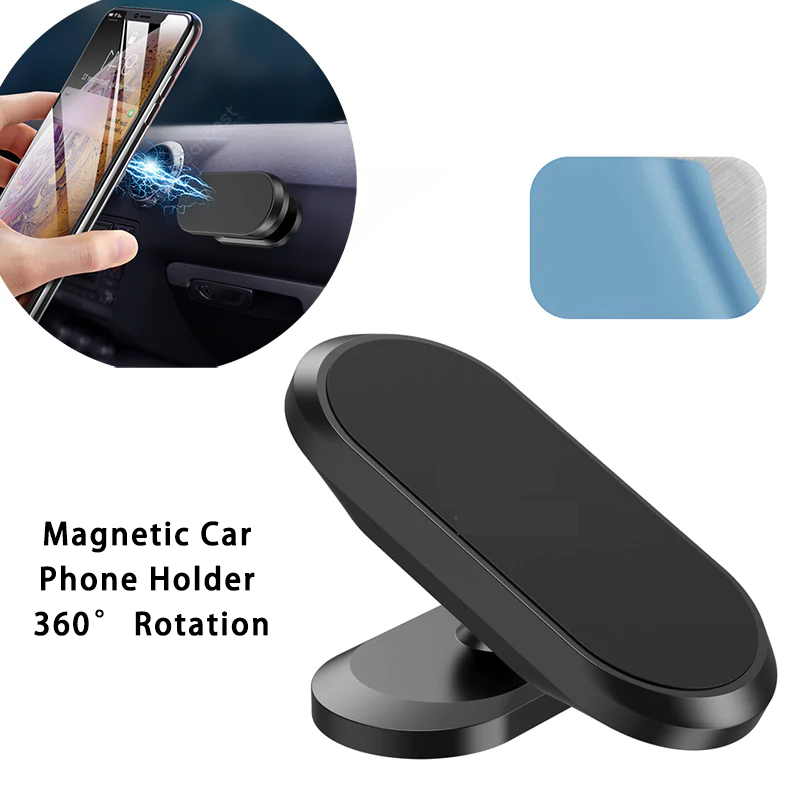 Магнитен държач за телефон на кола 360 ° въртене държач за кола магнит стойка за телефон 4,0-6,4 инча за samsung, iphone стойка за телефон
